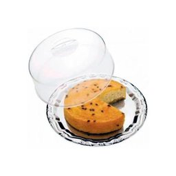 Bandeja Porta Bolo Festa 2 Peças Prato Inox 31cm Viel - 1