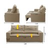 Sofá Retrátil e Reclinável 3 lugares com Molas 1,80m Lais Suede Bege Adonai Estofados - 2