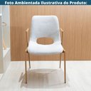 Ver imagem 5 de Kit 2 Cadeiras Enzo Tai Domann Design Assento e Encosto em Linho Off White Base Aço Pintura Madeira