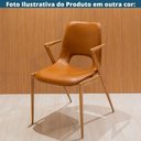 Ver imagem 6 de Kit 2 Cadeiras Enzo Tai Domann Design Assento e Encosto em Linho Off White Base Aço Pintura Madeira