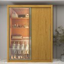 Ver imagem 7 de Guarda-Roupa Solteiro 2 Portas com 1 Porta Reflectante com LED 100% MDF Royale