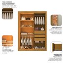 Ver imagem 6 de Guarda-Roupa Solteiro 2 Portas com 1 Porta Reflectante com LED 100% MDF Royale