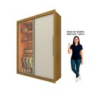 Ver imagem 5 de Guarda-Roupa Solteiro 2 Portas com 1 Porta Reflectante com LED 100% MDF Royale