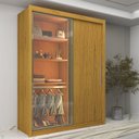 Ver imagem 1 de Guarda-Roupa Solteiro 2 Portas com 1 Porta Reflectante com LED 100% MDF Royale