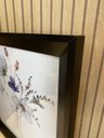 Ver imagem 4 de Duo de Quadros Floral Aquarela Azul 33x35cm Cozinha Lavabo Moldura Preta Vidro