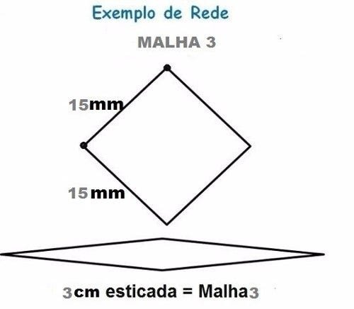 Pano De Rede Malha 3(1,5cm Entre Nós) 0,20x15x48x100 Mts - 3