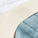 Ver imagem 5 de Edredom Esquimó Solteiro Dupla Face Sherpa - Azul Quartzo - 100% Poliéster