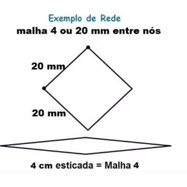 Pano De Rede Malha 4 (2 Cm Entre Nós) 0,20x20x38x100 Mt - 3