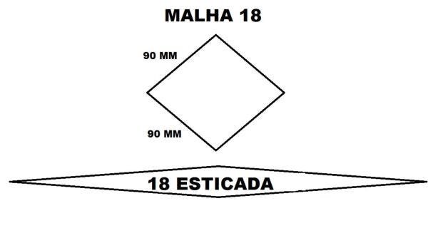 Rede De Pesca Malha 18 (9 Cm Entre Nós) 0,40x90x48x100 Mts - 3