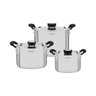 Jogo de Panelas Tramontina Inox Corpo Triplo Grano Compact 3 Pç - 1