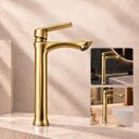 Ver imagem 1 de Torneira Lima Dourada Alta Aço Inox 304 Premium Luxo Goldenx