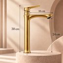 Ver imagem 6 de Torneira Lima Dourada Alta Aço Inox 304 Premium Luxo Goldenx