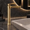Ver imagem 4 de Torneira Lima Dourada Alta Aço Inox 304 Premium Luxo Goldenx