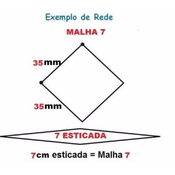 Pano De Pesca Malha 7 (3,5cm Entre Nós) 0,30x35x48x100 Mts - 3