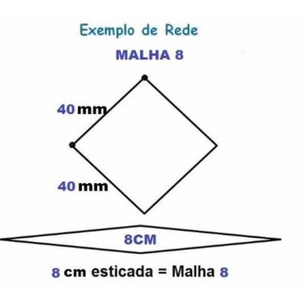 Pano Rede Malha 8 (4cm Entre Nós) 0,30x40x48x100 Mts - 3