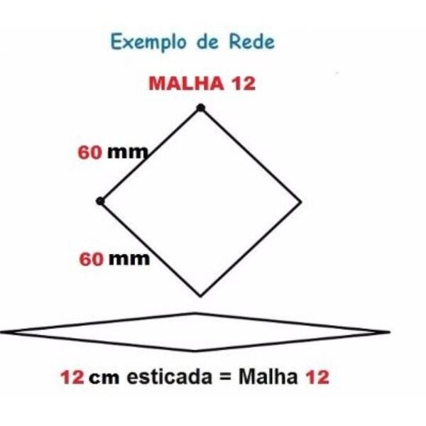 Pano Rede Malha 12 (6cm Entre Nós) 0,35x60x48x100 Mts - 3