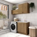 Ver imagem 1 de Lavanderia Modulada Kappesberg Celeste 3 Peças Nogueira 160cm