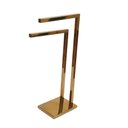 Ver imagem 3 de Toalheiro Duplo Pia Bancada Lavabo Porta Toalhas 45cm Linha Larissa Dourado