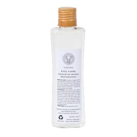 Refil Difusor de Aromas Mediterrâneo 140ml - Volúpia, Tamanho: 140ml