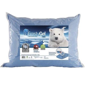 Travesseiro Frio FrostyGel Fibra Lavável em Máquina - Fibrasca, Cor: Azul, Tamanho: 50x70
