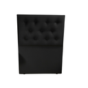 Ver imagem 1 de Cabeceira Solteiro Estofada em Suede Preto 88 cm