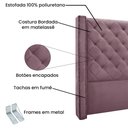Ver imagem 3 de Cabeceira Queen 1,60m Vicenza Veludo Uva - Pallazio