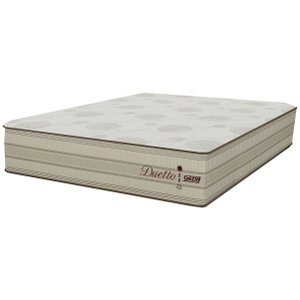 Colchão King Gazin Super Duetto - Pillow Duplo 193x203x030, Cor: Marrom, Tamanho: