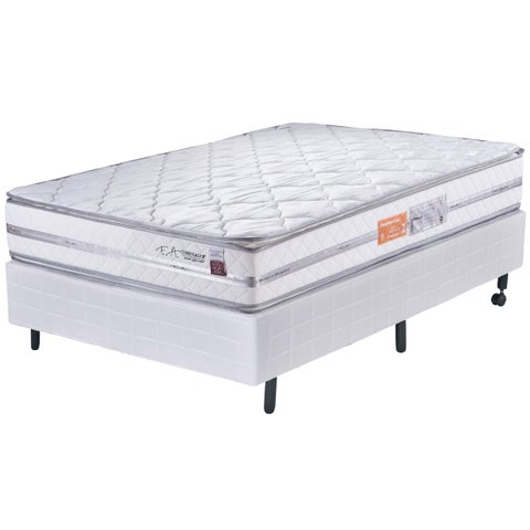 Cama Box Comendador D45 Solteirão Fa Maringá 97x203, -  Branca, Tamanho: Solteirão