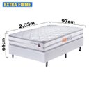 Ver imagem 2 de Cama Box Comendador D45 Solteirão Fa Maringá 97x203, - Branca, Tamanho: Solteirão