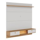 Ver imagem 2 de Painel para TV até 60 Polegadas com LED e 2 Portas Multimóveis Crcol-PTV030 Off White/Madeirado