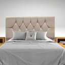 Ver imagem 1 de Cabeceira para Cama Box Estofada King 195 Cm Suede Madri Bege