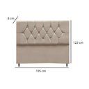 Ver imagem 2 de Cabeceira para Cama Box Estofada King 195 Cm Suede Madri Bege