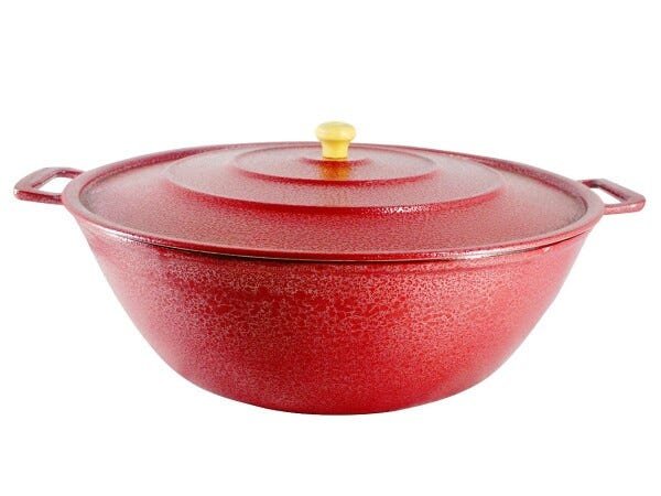 Tacho Restaurante Alça De Alumínio Fundido Craqueado 12cm - Vermelho - 1