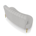 Ver imagem 5 de Sofá 2 Lugares Living 160cm Pé Ferro Dourado Maraú Linho K01 - D\'rossi Cor Cinza