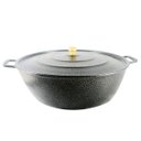 Ver imagem 1 de Tacho Restaurante Alça De Alumínio Fundido Craqueado 40cm - Preto