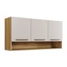 Armário Aéreo New 3 Portas Arte Móveis:cinamomo/off - 1