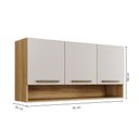 Ver imagem 3 de Armário Aéreo New 3 Portas Arte Móveis:cinamomo/off