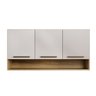 Armário Aéreo New 3 Portas Arte Móveis:cinamomo/off - 2