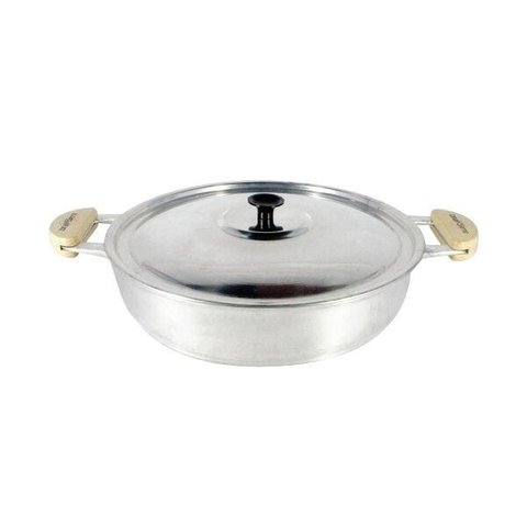 Frigideira Panela Alumínio Fundido Polida Alça Meia Lua 30cm