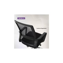 Cadeira de Escritório Trevalla Tl-cde-35-1 Ergonômica Preta com Estofado de Malha - 6