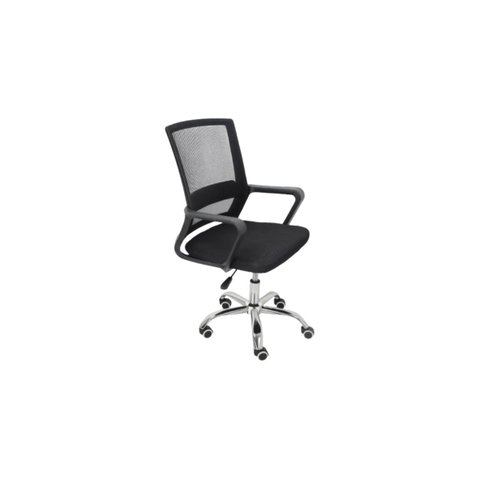 Cadeira de Escritório Trevalla Tl-cde-35-1 Ergonômica Preta com Estofado de Malha