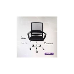 Cadeira de Escritório Trevalla Tl-cde-35-1 Ergonômica Preta com Estofado de Malha - 10