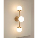 Ver imagem 2 de Arandela Jabuticaba Dourada C/3 Esfera/bola/globo de Vidro