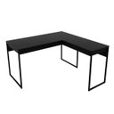 Ver imagem 1 de Escritório Industrial Completo Com Mesa em L e Gaveteiro Cor: Preto