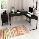 Ver imagem 6 de Escritório Industrial Completo Com Mesa em L e Gaveteiro Cor: Preto