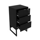 Ver imagem 7 de Escritório Industrial Completo Com Mesa em L e Gaveteiro Cor: Preto