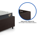 Ver imagem 2 de Base Box Cama Viúva Sapateira Courino Linho Marrom e Colchão Adapto Ecoflex 120x203