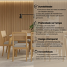 Conjunto para Sala de Jantar 8 Lugares Madeira Maciça com Tampo Vidro/MDF Petra - 9
