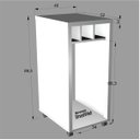 Ver imagem 3 de Adegueira Bancada Embutir Adega Vinhos com Rodízios Nogueira