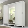 Guarda-Roupa Casal com Espelho 3 Portas 3 Gavetas Lara Slide Panan Móveis - 1